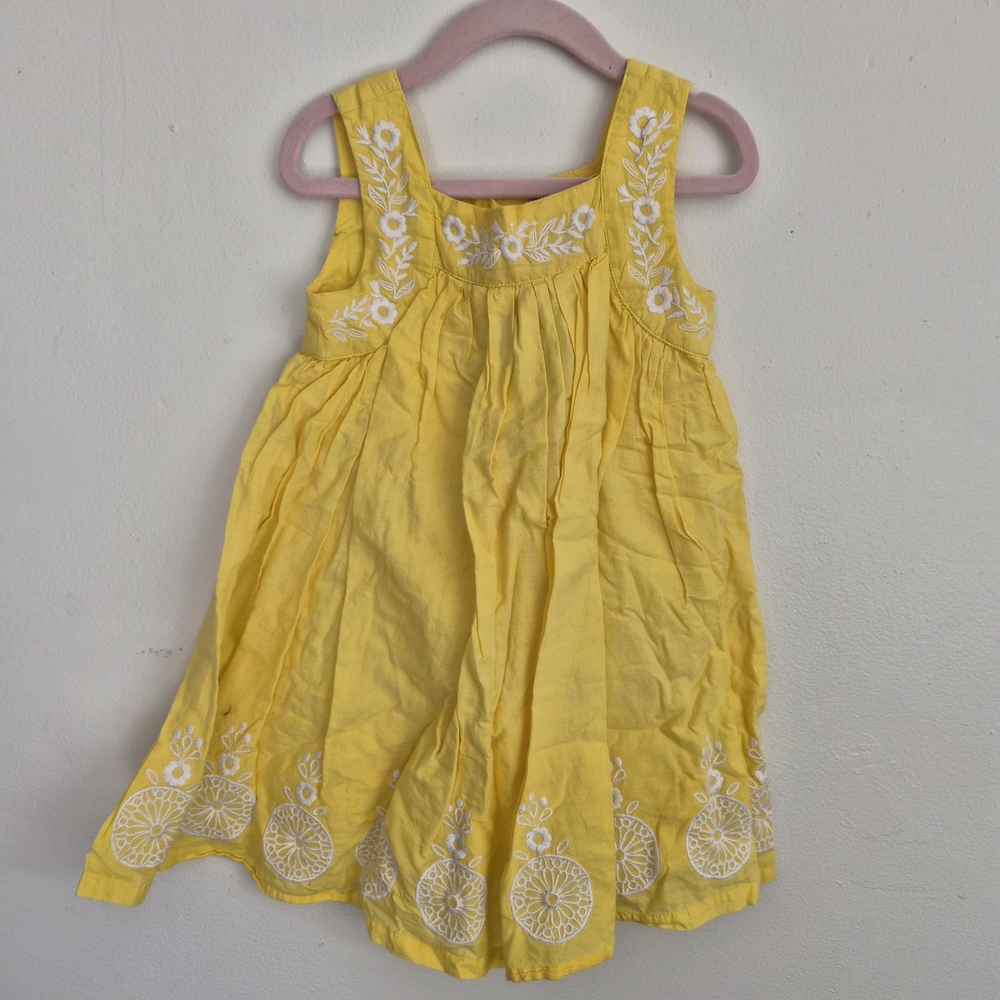 Yellow Embroidered Sundress